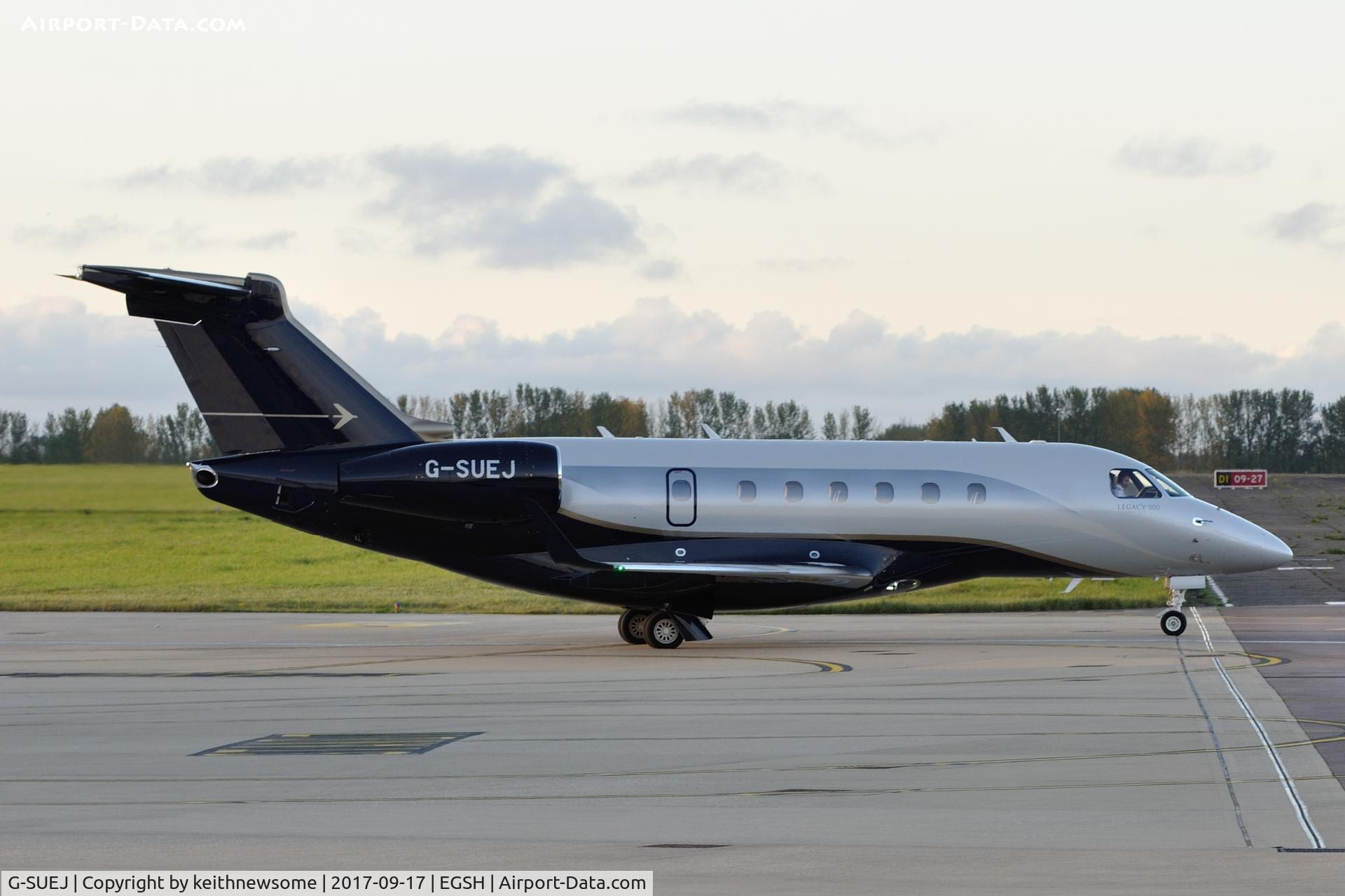 G-SUEJ, 2016 Embraer EMB-550 Legacy 500 C/N 55000042, Regular Visitor.