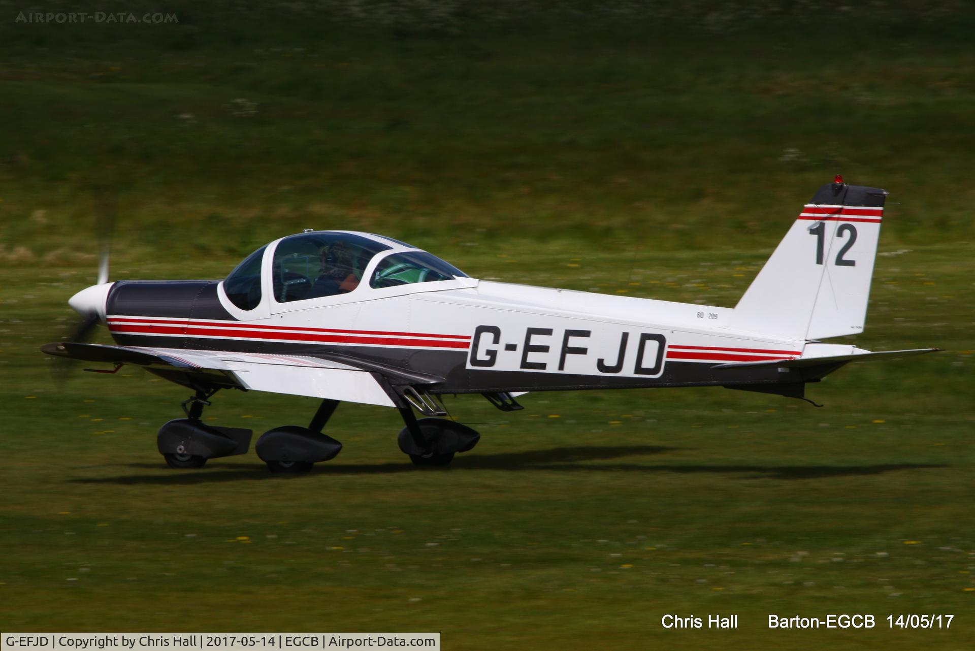 G-EFJD, 1971 Bolkow Bo-209C Monsun 160FV C/N 126, at Barton