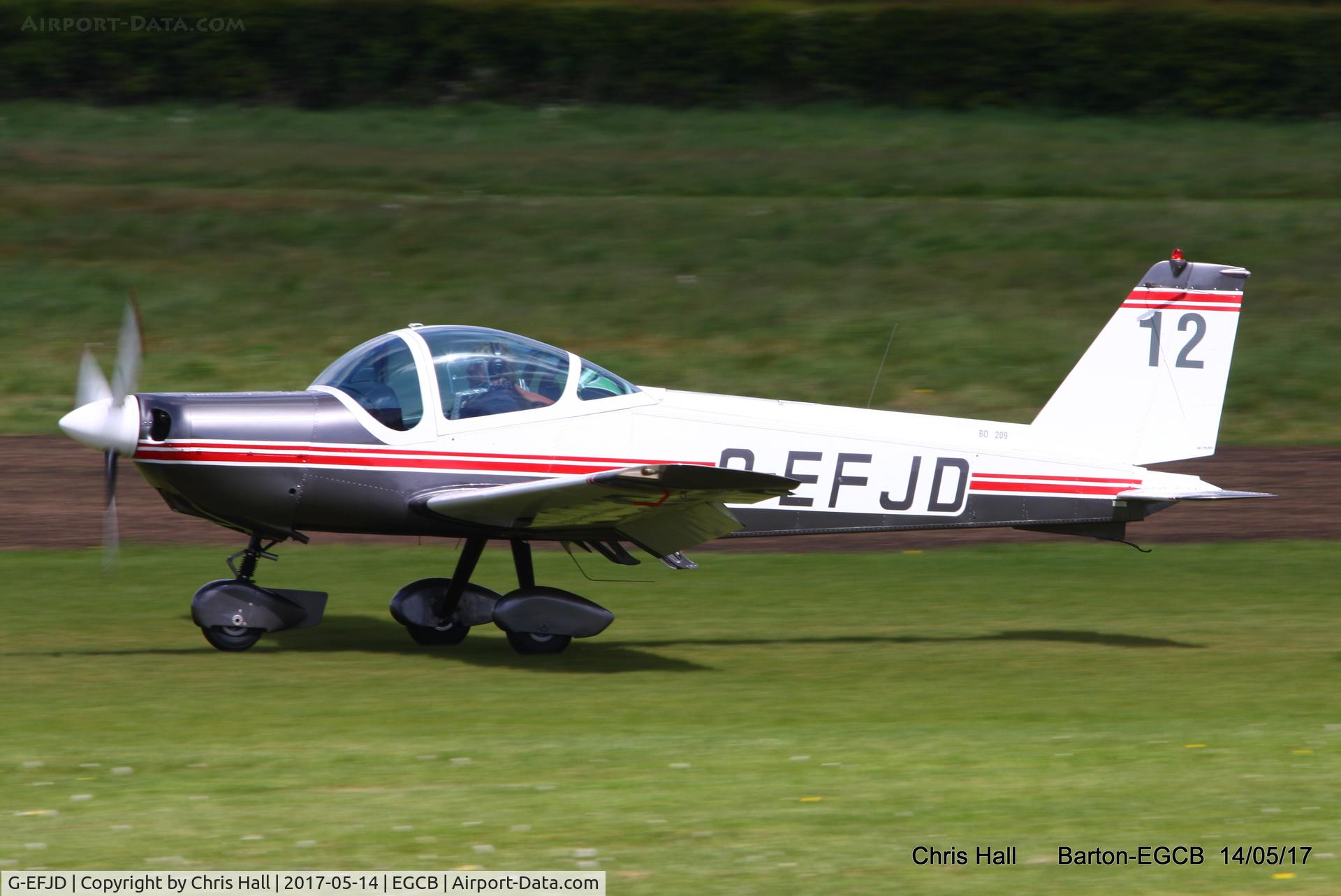 G-EFJD, 1971 Bolkow Bo-209C Monsun 160FV C/N 126, at Barton