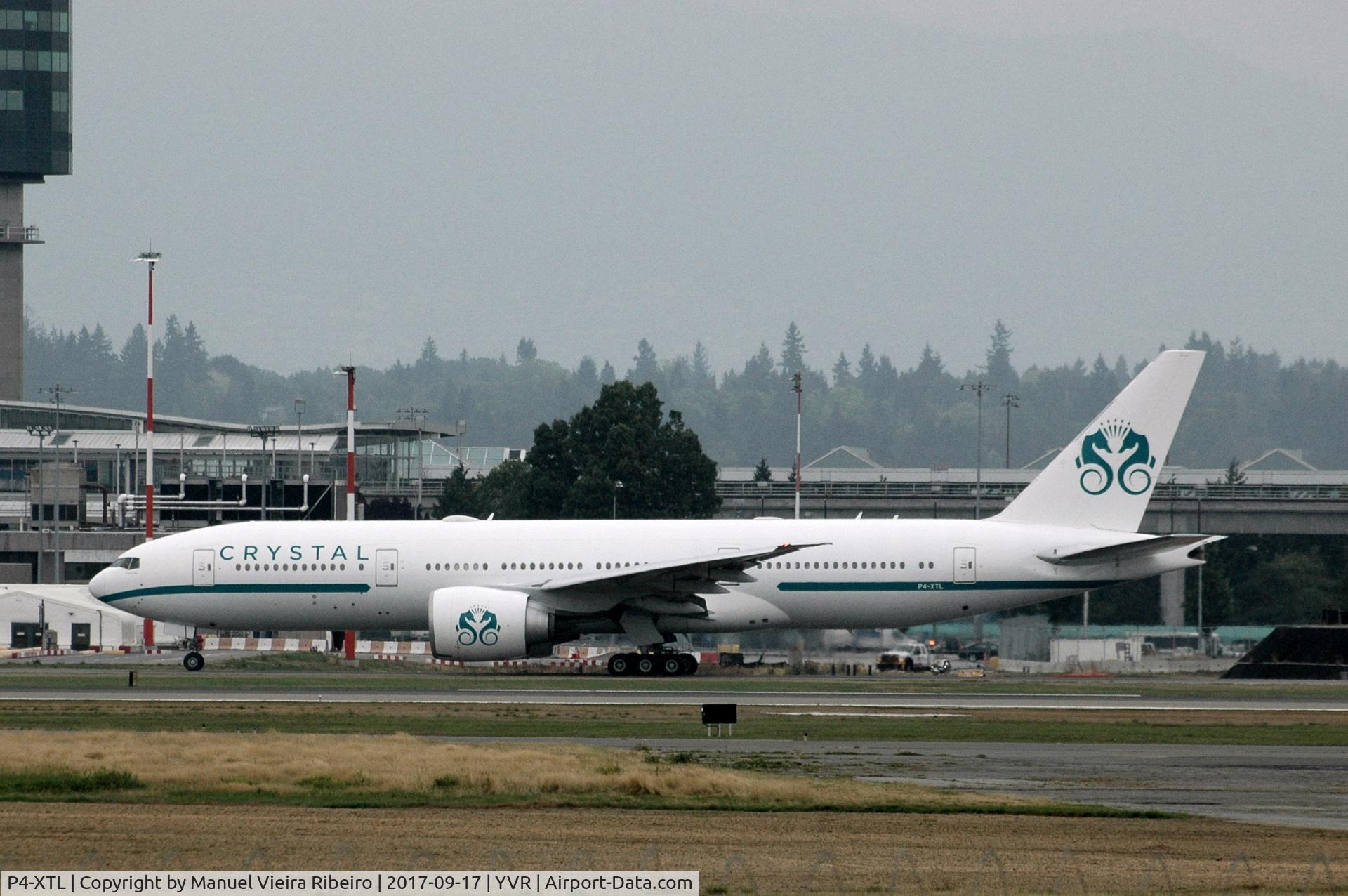 P4-XTL, 2011 Boeing 777-29MLR C/N 40955, Crystal Luxury Air Vancouver Canucks charter to China.