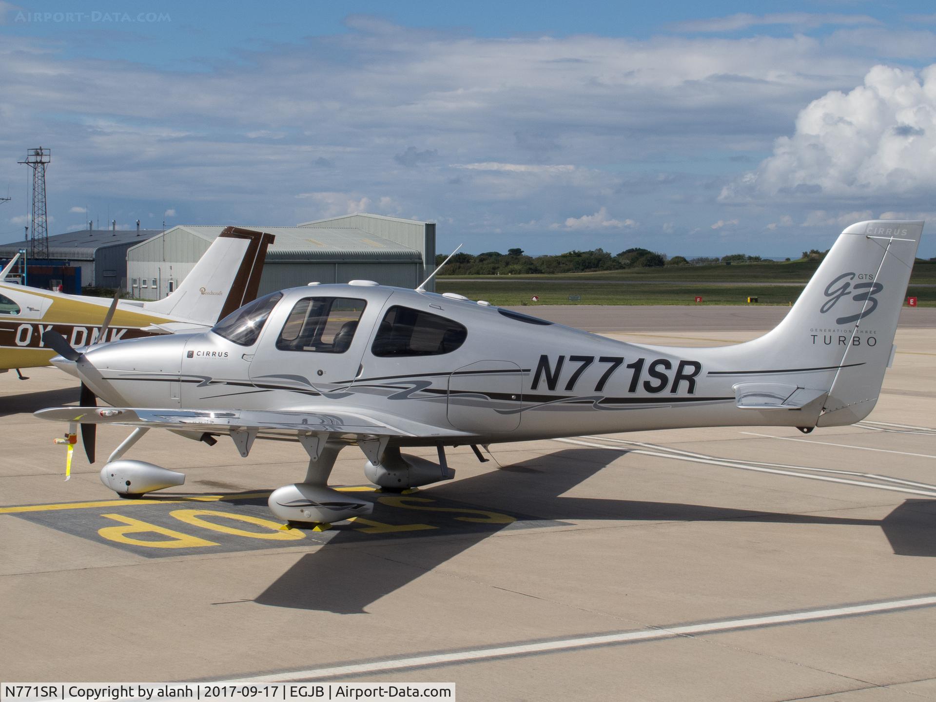 N771SR, 2007 Cirrus SR22 G3 GTS Turbo C/N 2771, On the West Parking, Guernsey
