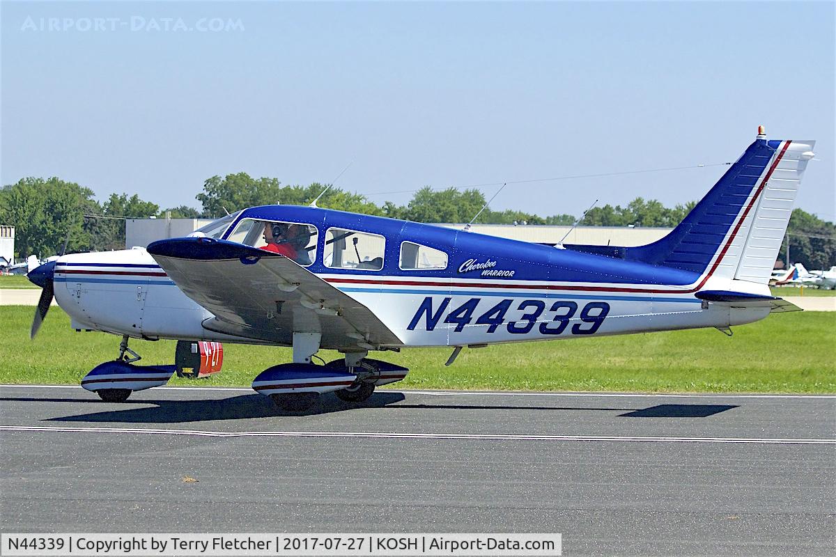 N44339, 1974 Piper PA-28-151 Cherokee Warrior C/N 28-7415623, At 2017 EAA AirVenture at Oshkosh