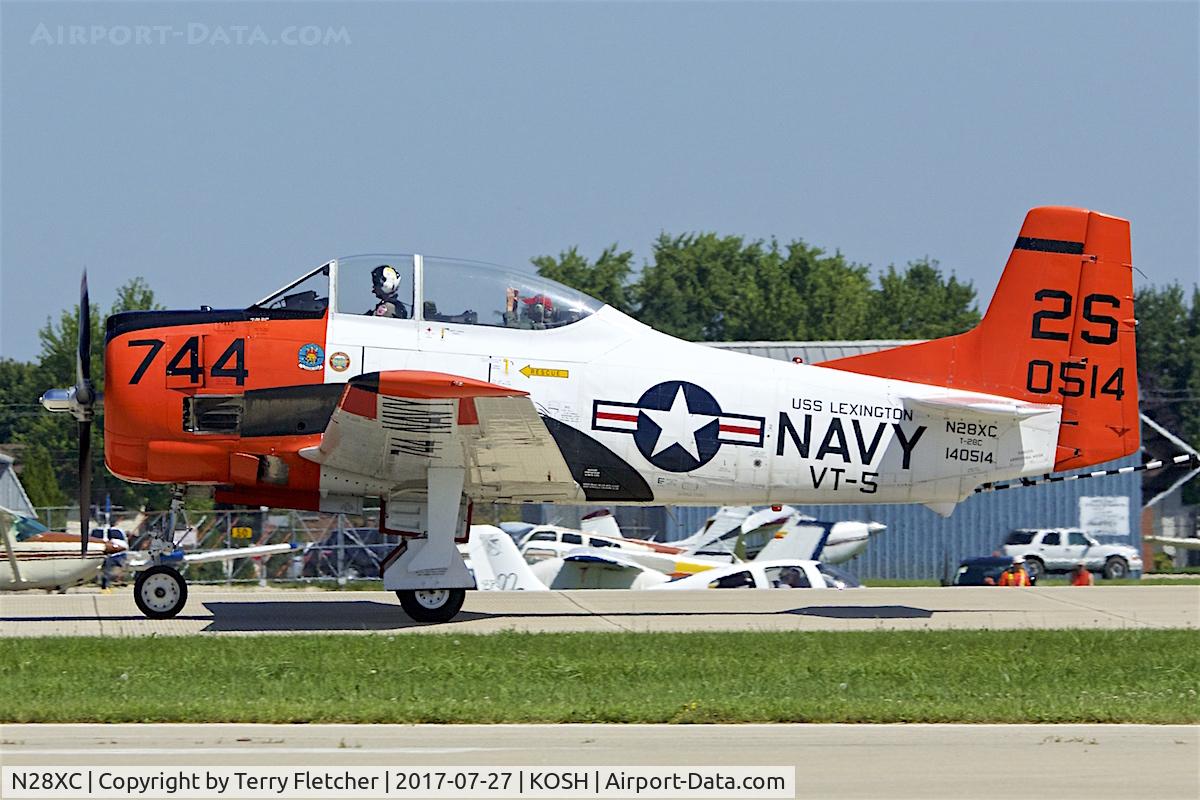 N28XC, 1954 North American T-28C Trojan C/N 226-91 (140514), At 2017 EAA AirVenture at Oshkosh