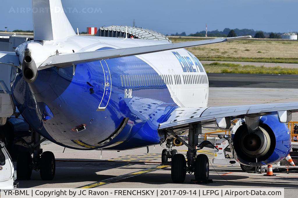 YR-BML, 2010 Boeing 737-82R C/N 40697, CDG terminal 1, Blue Air LO331/332 from and to Warsaw (WAW)