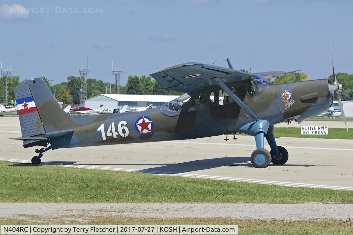 N404RC, 1973 Utva UTVA-66 (V-51) C/N 0855, At 2017 EAA AirVenture at Oshkosh