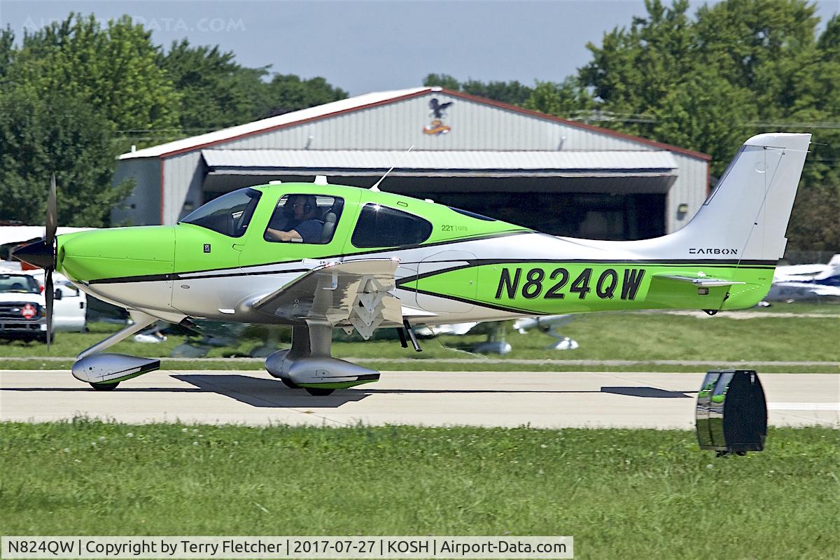 N824QW, 2017 Cirrus SR22T Carbon C/N 1517, At 2017 EAA AirVenture at Oshkosh