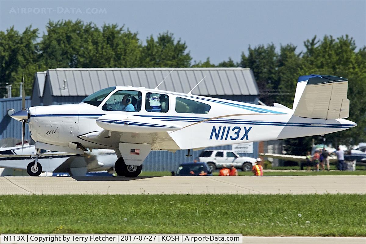 N113X, 1966 Beech V35 Bonanza C/N D-8112, At 2017 EAA AirVenture at Oshkosh