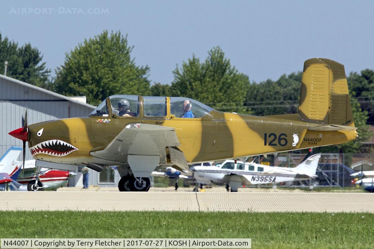 N44007, 1953 Beech T-34A (A45) Mentor Mentor C/N G-126, At 2017 EAA AirVenture at Oshkosh