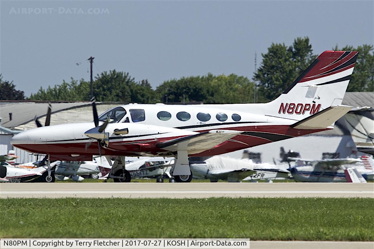 N80PM, 1983 Cessna 425 Conquest I C/N 425-0181, At 2017 EAA AirVenture at Oshkosh