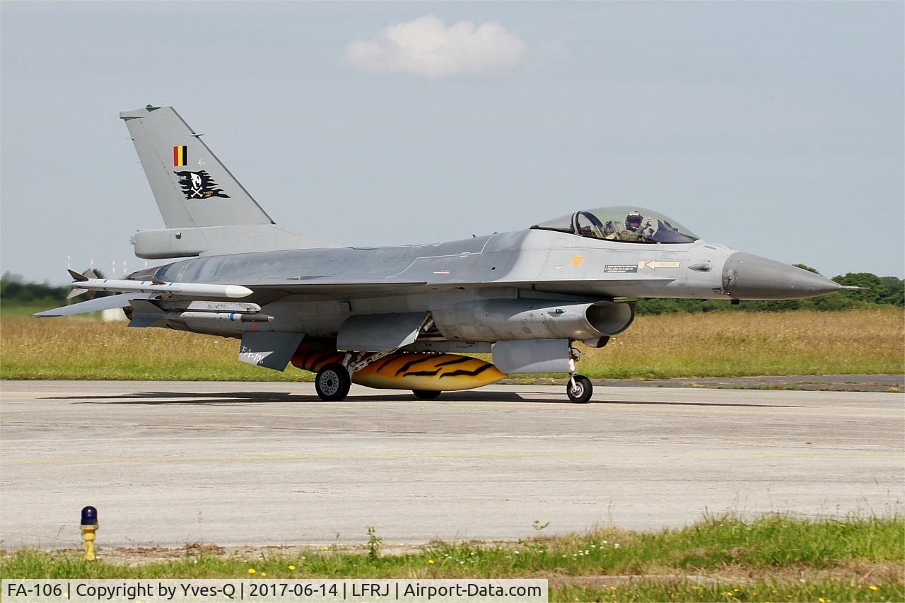 FA-106, SABCA F-16AM Fighting Falcon C/N 6H-106, SABCA F-16AM Fighting Falcon, Taxiing to flight line, Landivisiau Naval Air Base (LFRJ) Tiger Meet 2017