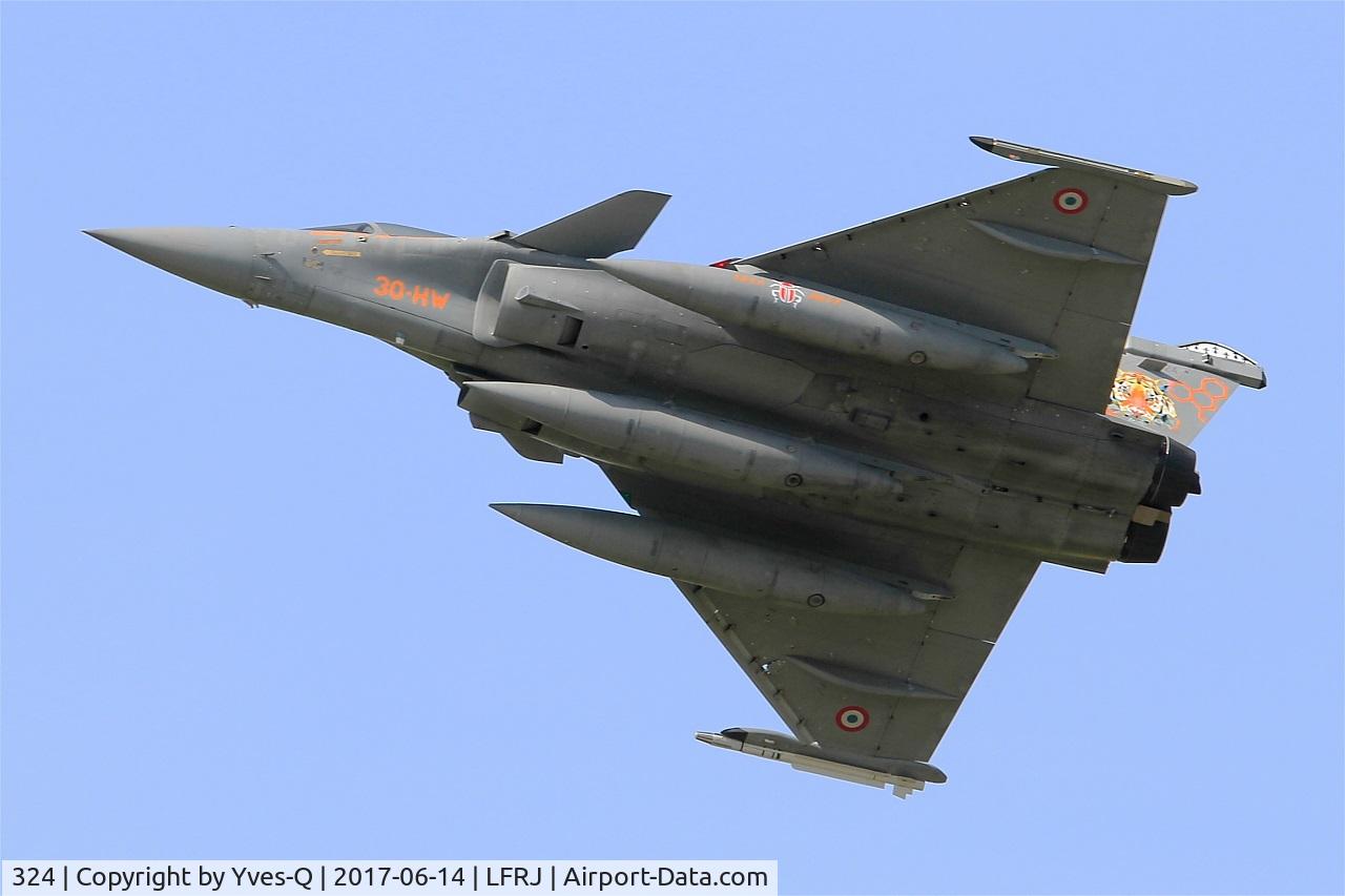 324, Dassault Rafale B C/N 324a, Dassault Rafale B, Take off rwy 26, Landivisiau Naval Air Base (LFRJ) Tiger Meet 2017