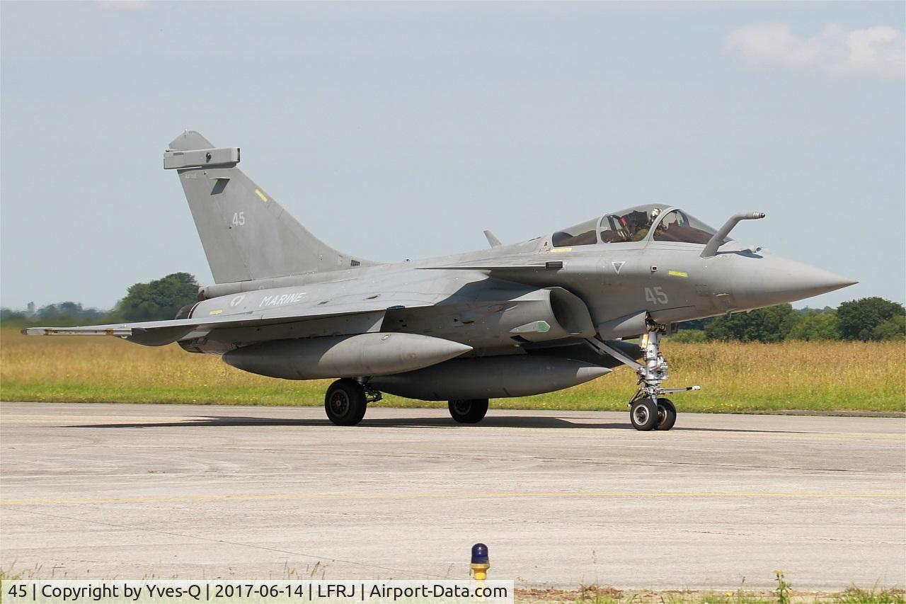45, 2015 Dassault Rafale M C/N 45, Dassault Rafale M, Taxiing to flight line, Landivisiau Naval Air Base (LFRJ) Tiger Meet 2017