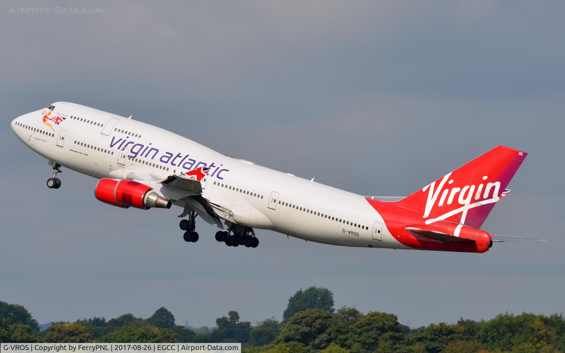 G-VROS, 2001 Boeing 747-443 C/N 30885, Virgin Atlantic workhorse lifting-off.