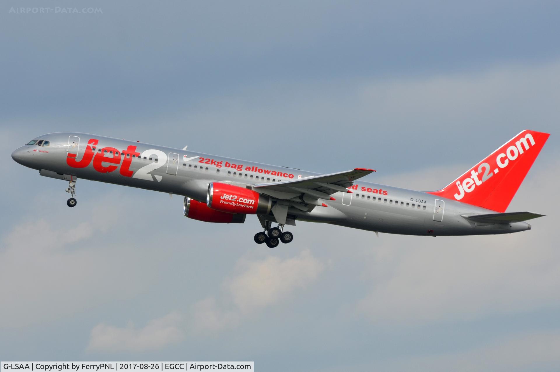 G-LSAA, 1988 Boeing 757-236 C/N 24122, Jet2 B752 departing