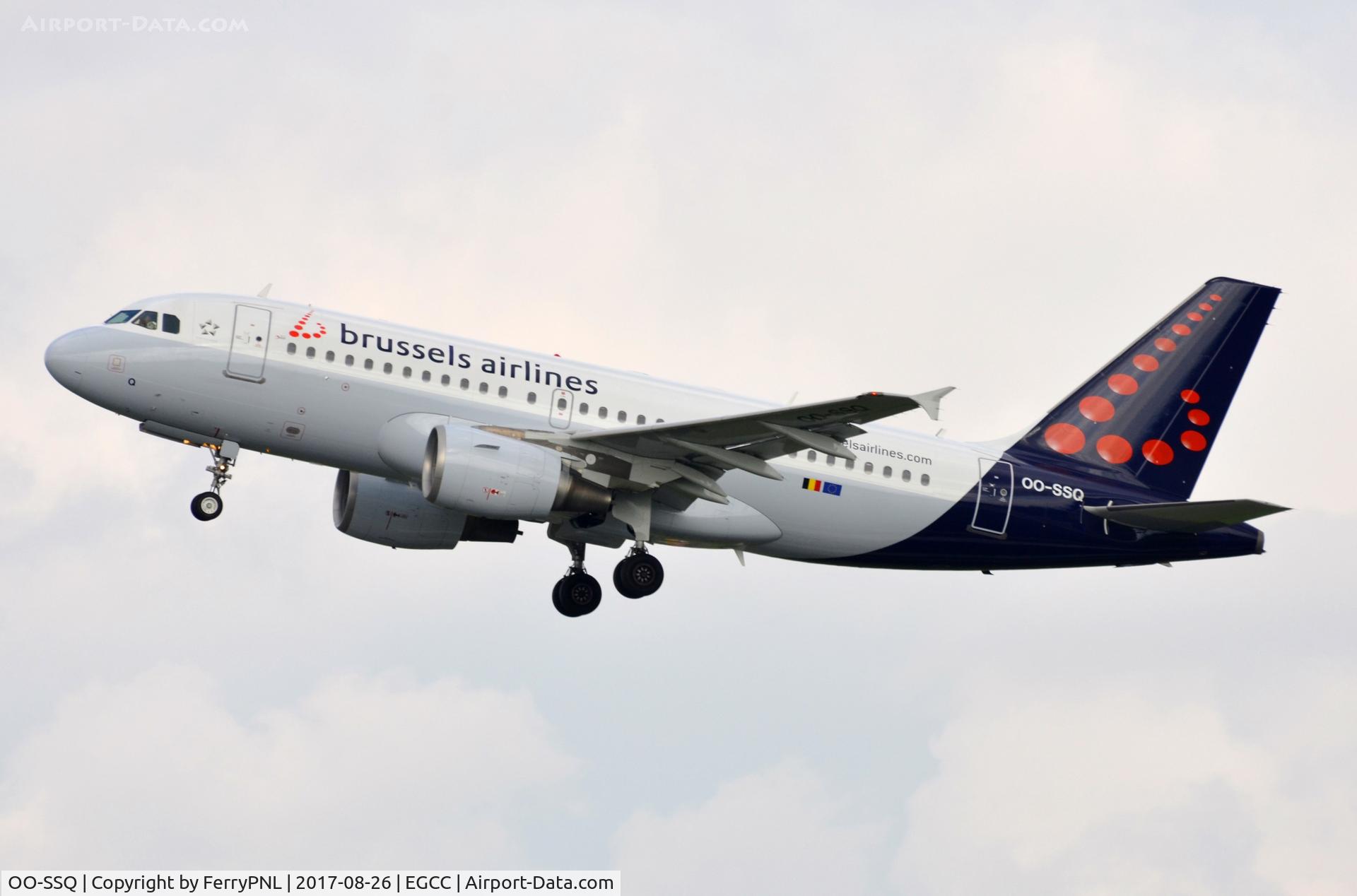 OO-SSQ, 2009 Airbus A319-112 C/N 3790, SNB A319 departing for BRU