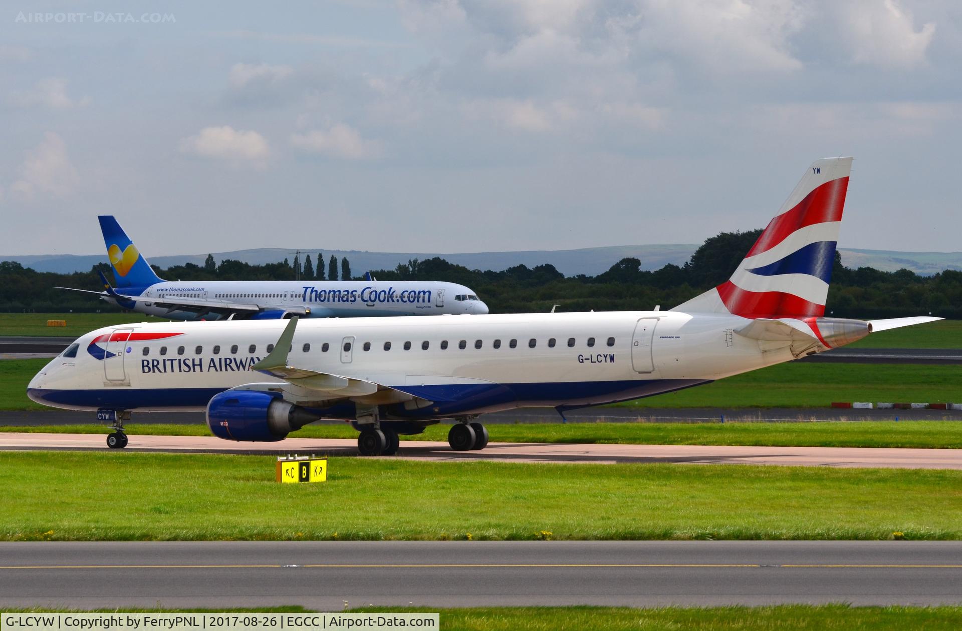 G-LCYW, 2008 Embraer 190SR (ERJ-190-100SR) C/N 19000163, BA ERJ190 arrived from Spain.