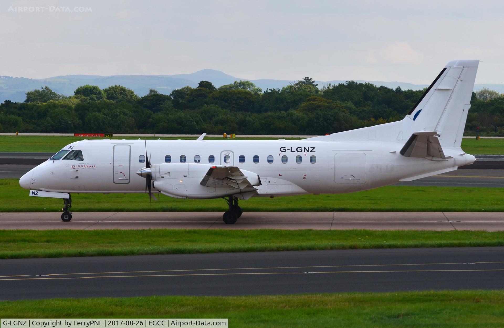 G-LGNZ, 1989 Saab 340B C/N 340B-167, Loganair SF340 taxying inn.
