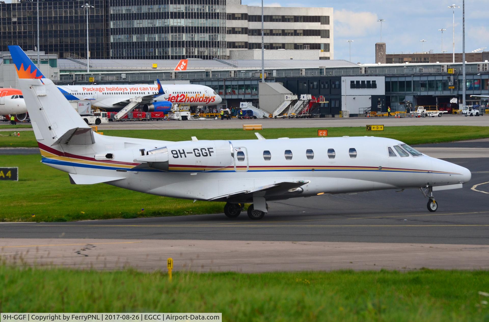9H-GGF, 2007 Cessna 560XLS Citation Excel C/N 560-5723, Citation XL taxying for departure. ex OE-GGF, 9H-IRI, OK-IRI, D-CVVV.
