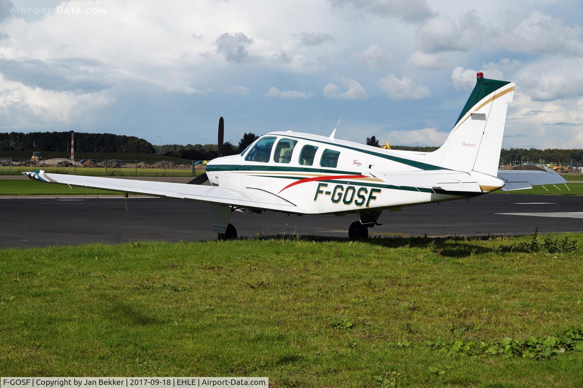 F-GOSF, Beech A36 Bonanza 36 C/N E-3259, Lelystad Airport