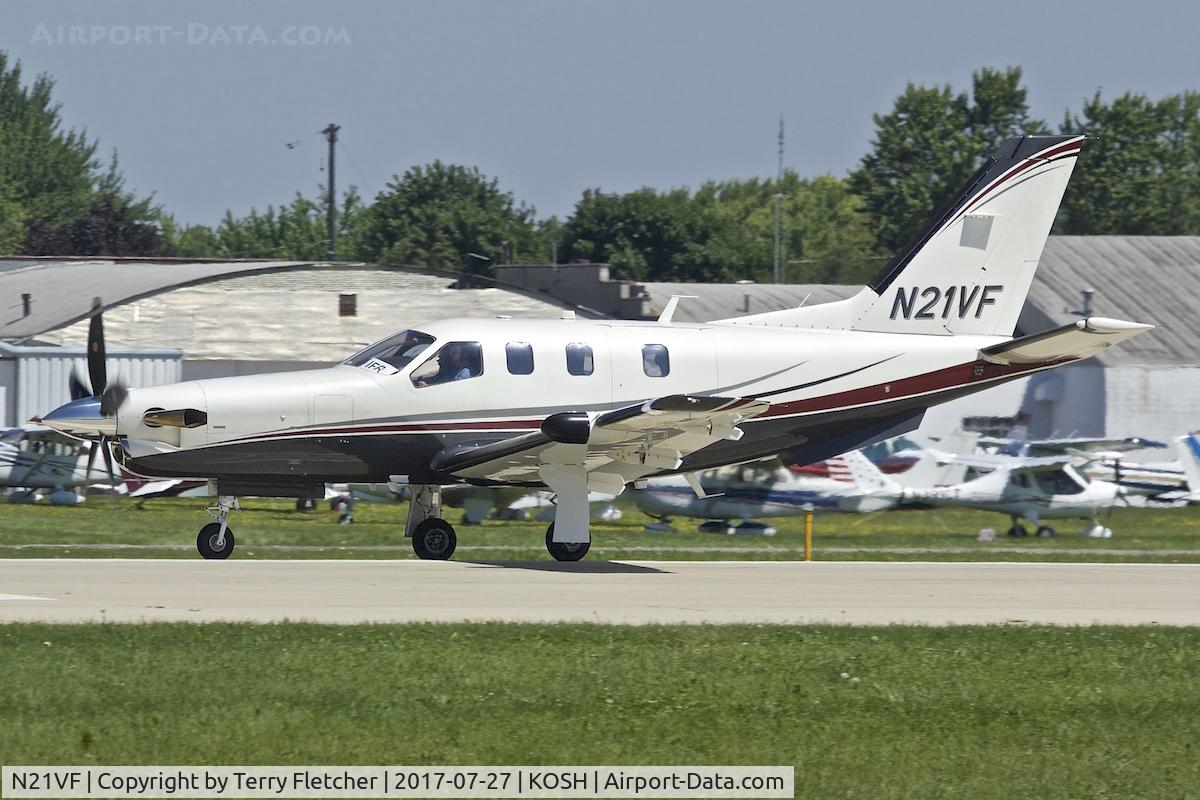 N21VF, Socata TBM-700 C/N 592, At 2017 EAA AirVenture at Oshkosh