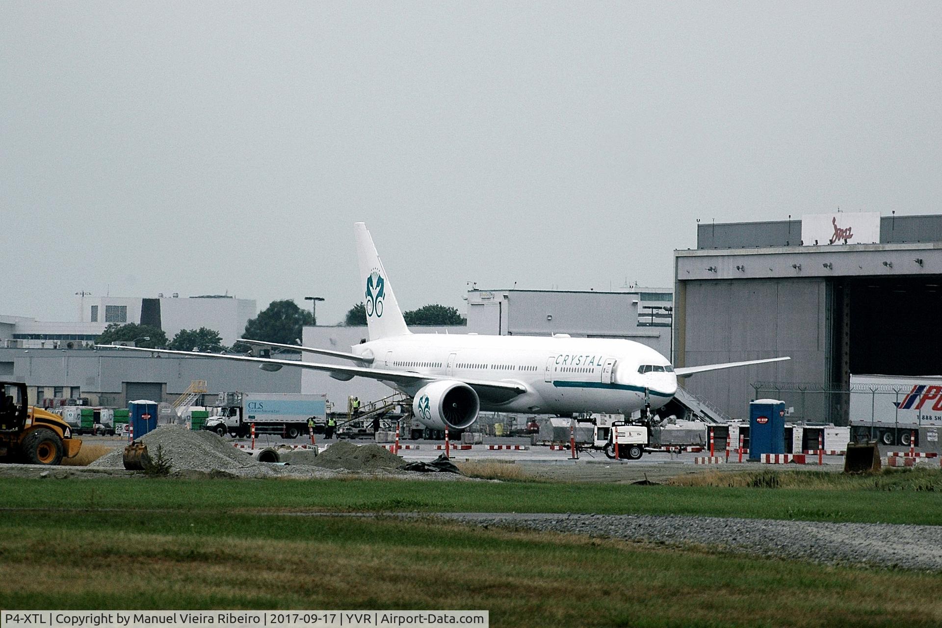 P4-XTL, 2011 Boeing 777-29MLR C/N 40955, Preparation for Vancouver Canucks charter to China,
