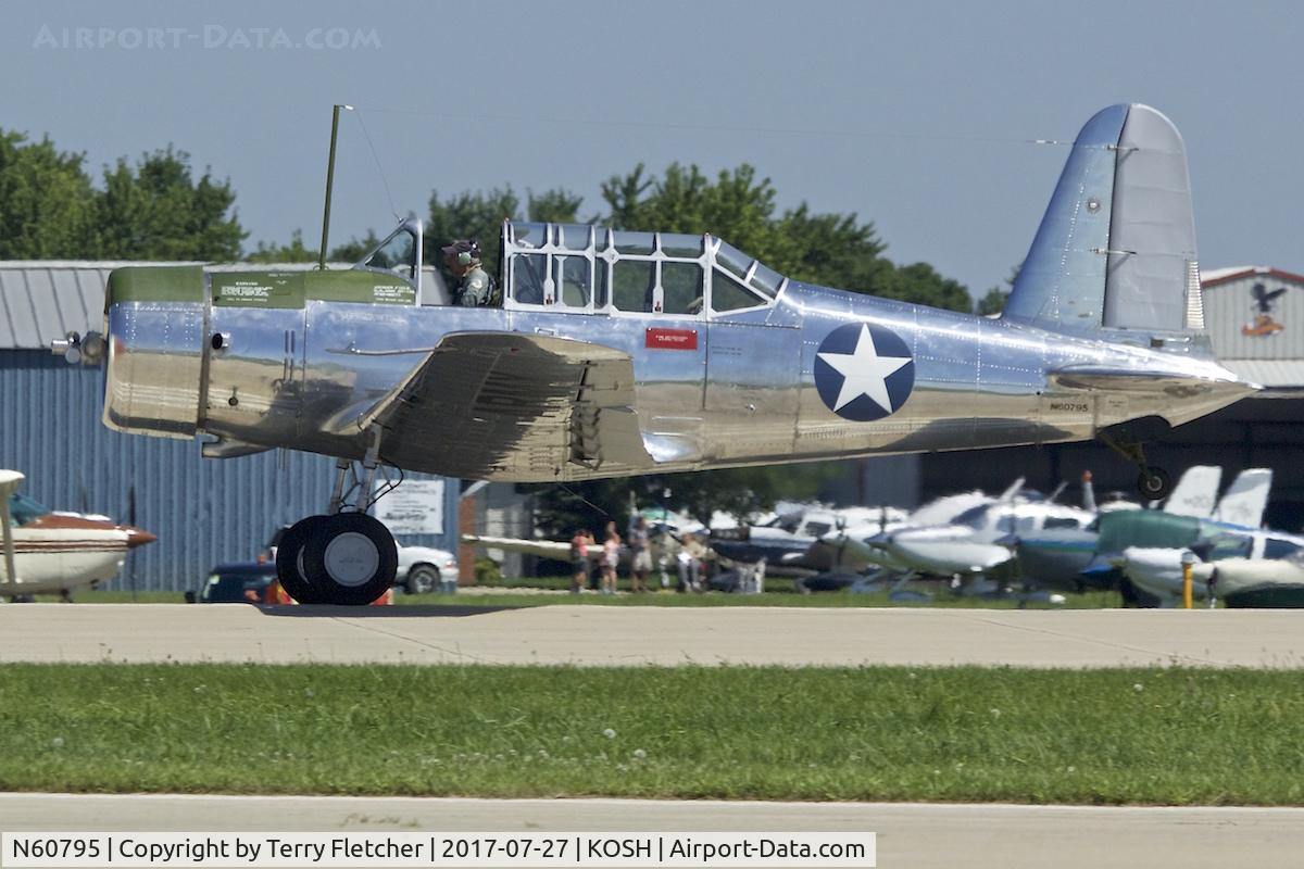 N60795, 1943 Consolidated Vultee BT-13A C/N 10514, At 2017 EAA AirVenture at Oshkosh