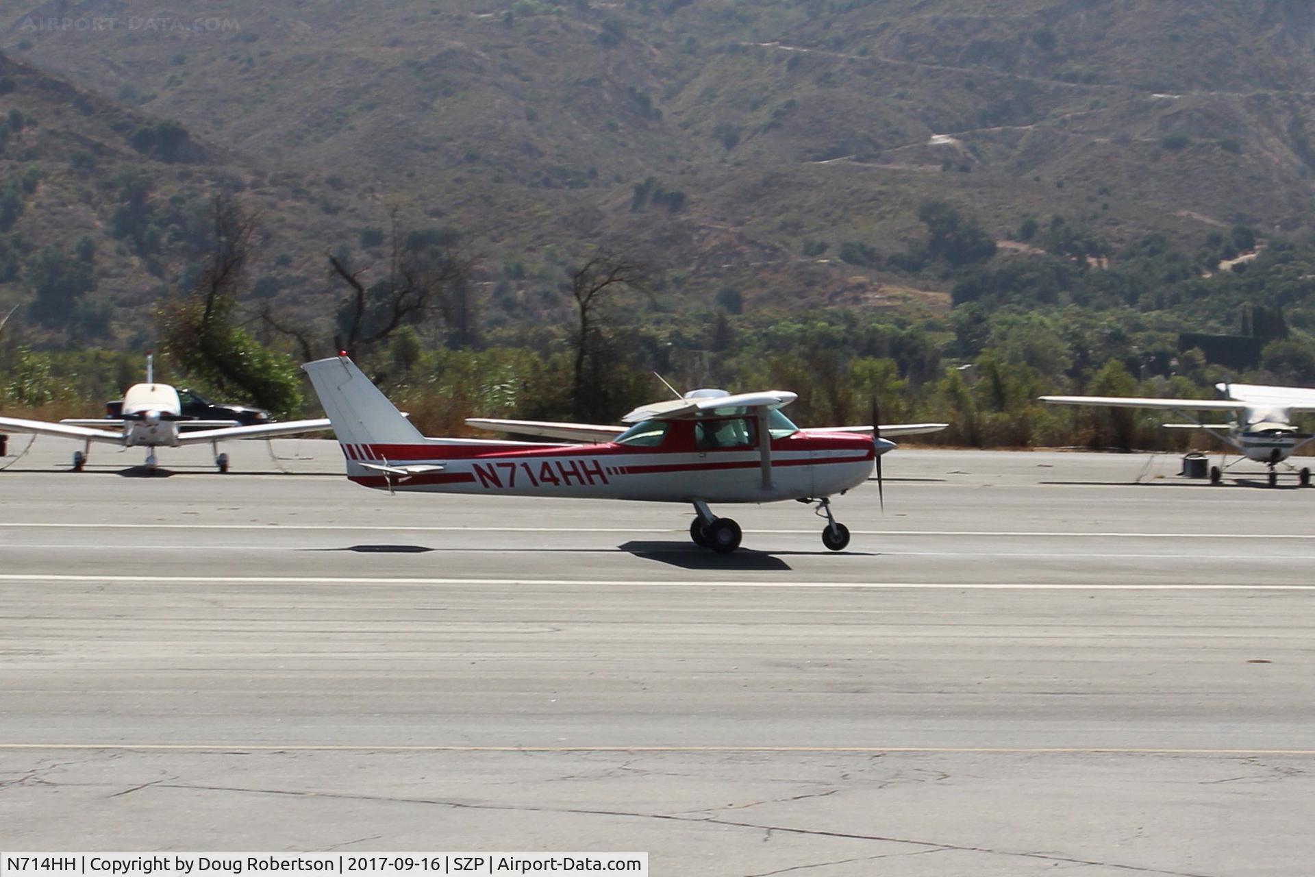 N714HH, 1977 Cessna 150M C/N 15079185, 1977 Cessna 150M, Continental O-200 100 Hp, another takeoff roll