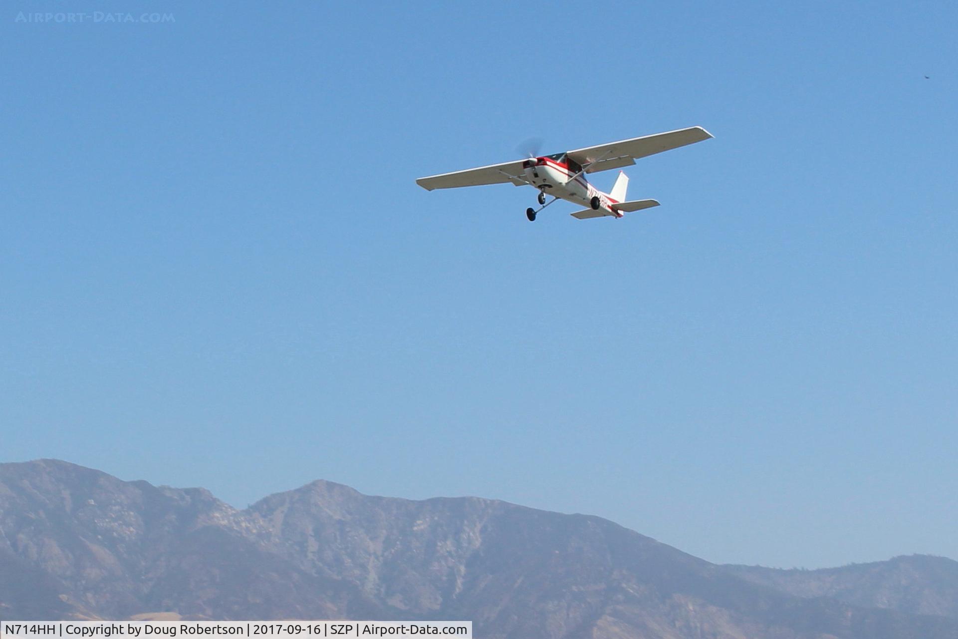 N714HH, 1977 Cessna 150M C/N 15079185, 1977 Cessna 150M, Continental O-200 100 Hp, another takeoff climb Rwy 22