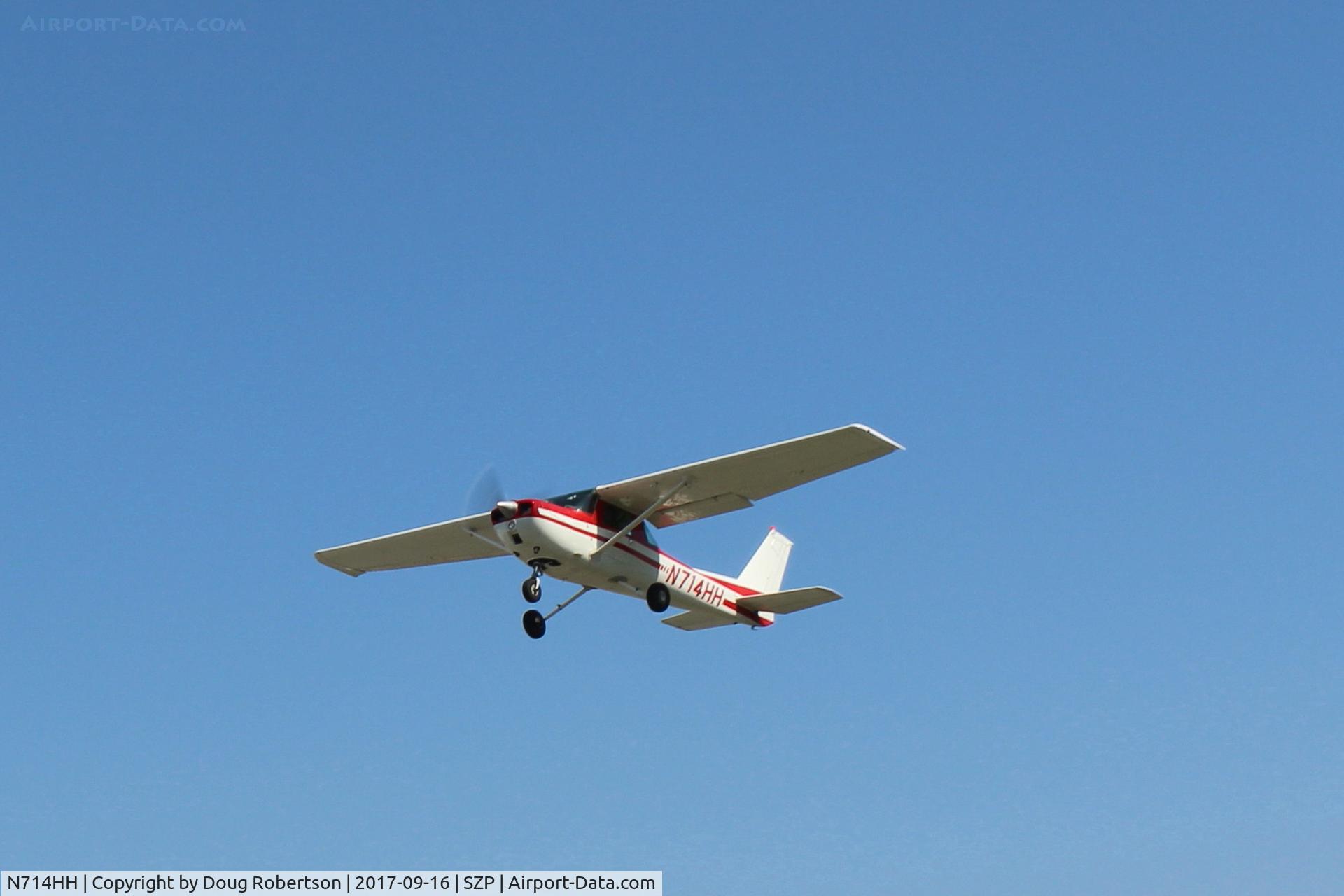 N714HH, 1977 Cessna 150M C/N 15079185, 1977 Cessna 150M, Continental O-200 100 Hp, another takeoff climb Rwy 22