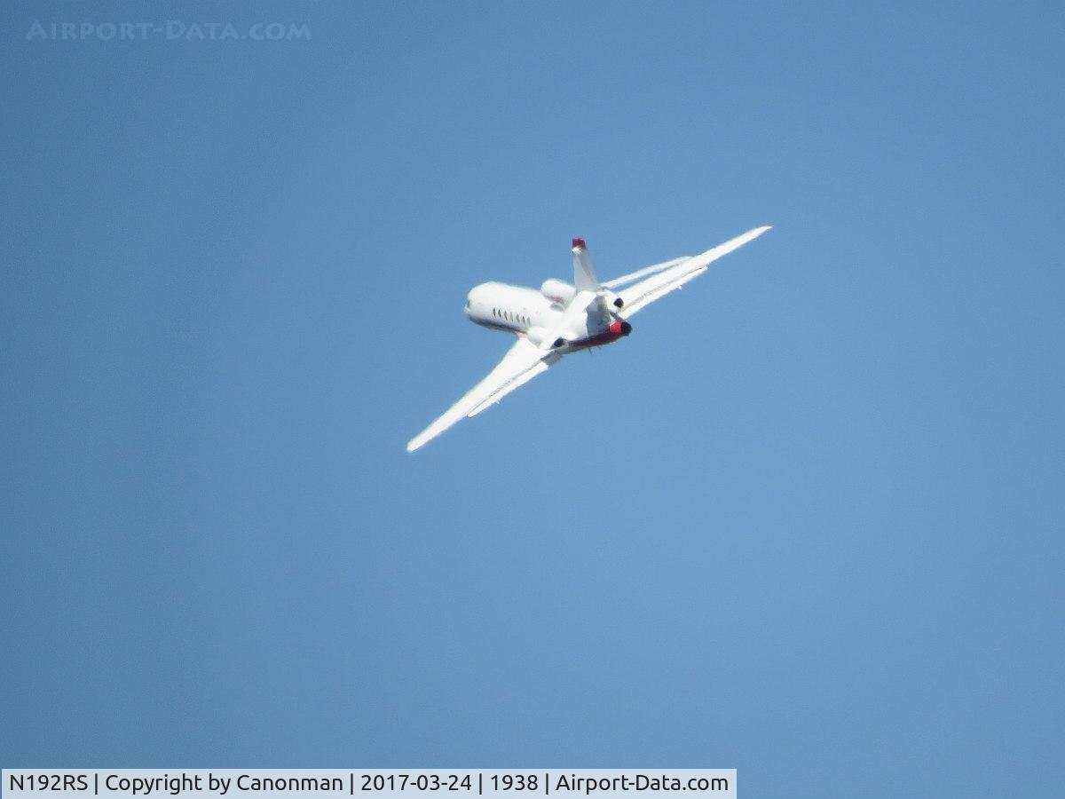 N192RS, 1990 Dassault Falcon 50 C/N 207, Turning southward