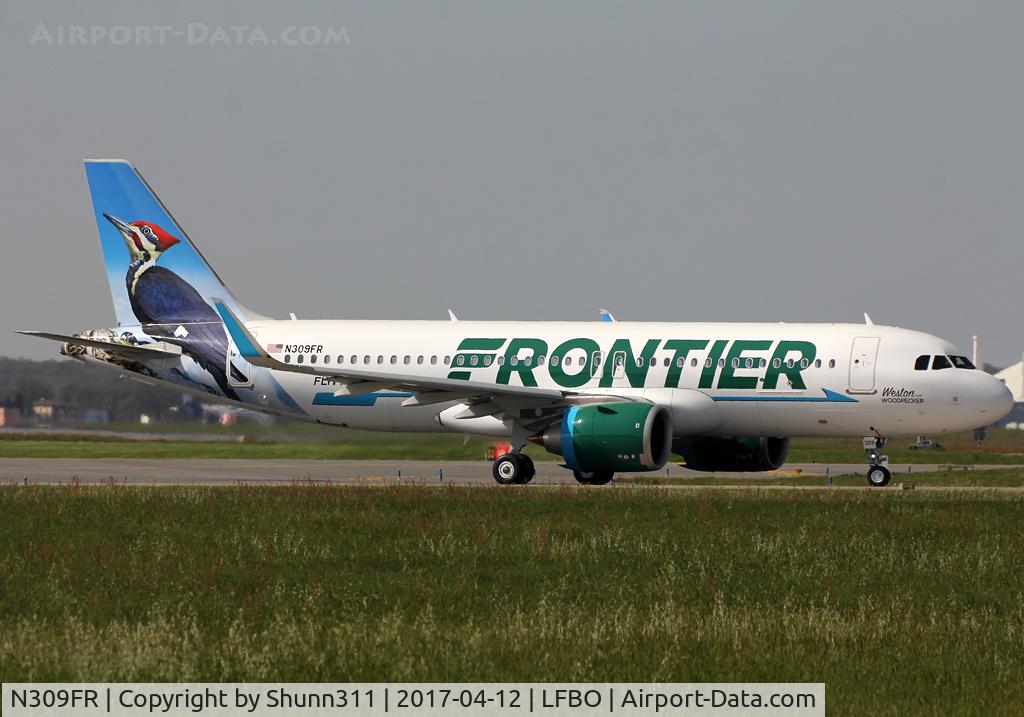 N309FR, 2017 Airbus A320-251N C/N 7555, Delivery day...