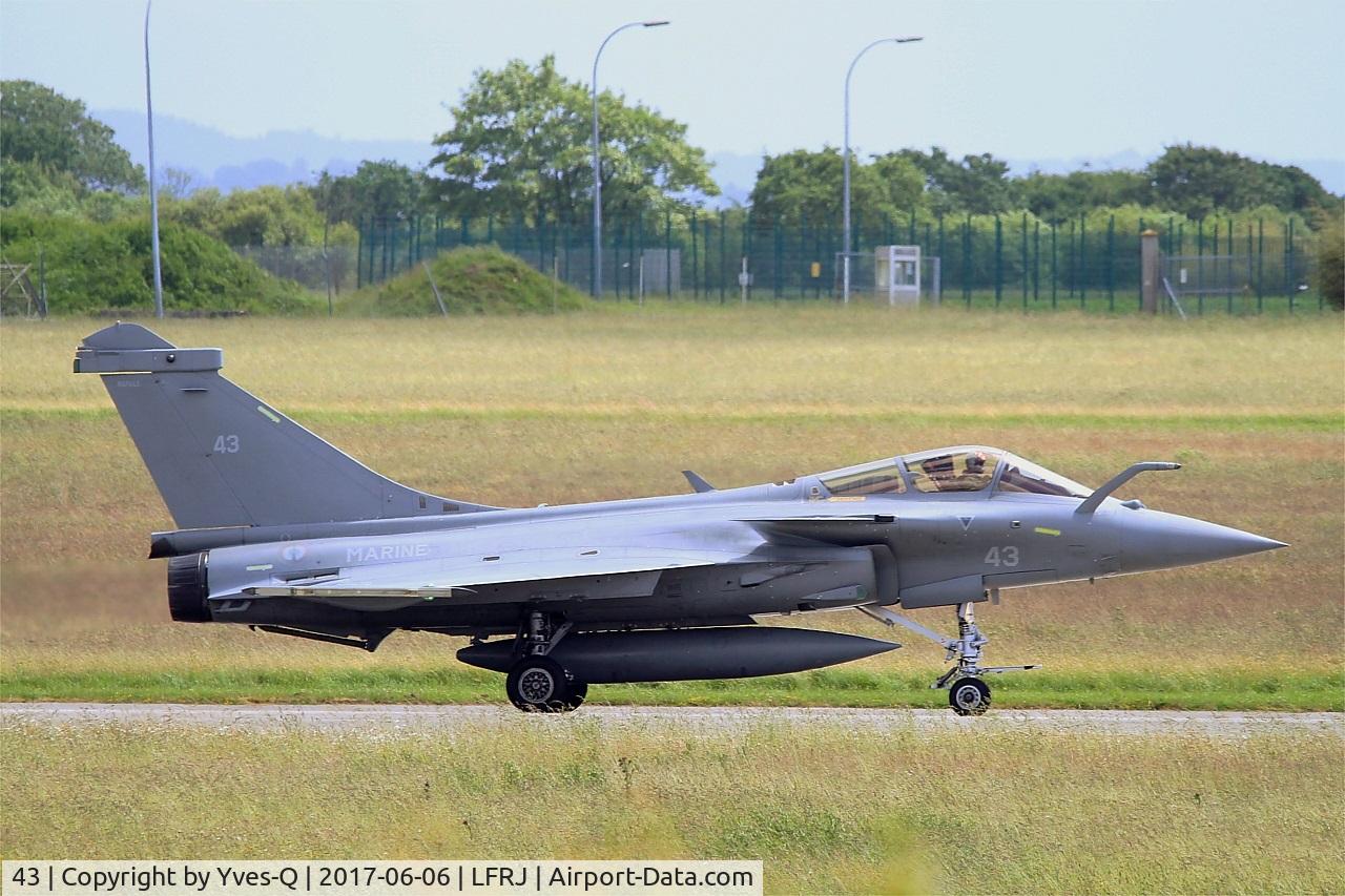 43, 2015 Dassault Rafale M C/N 43, Dassault Rafale M, Taxiing rwy 26, Landivisiau Naval Air Base (LFRJ) Tiger Meet 2017