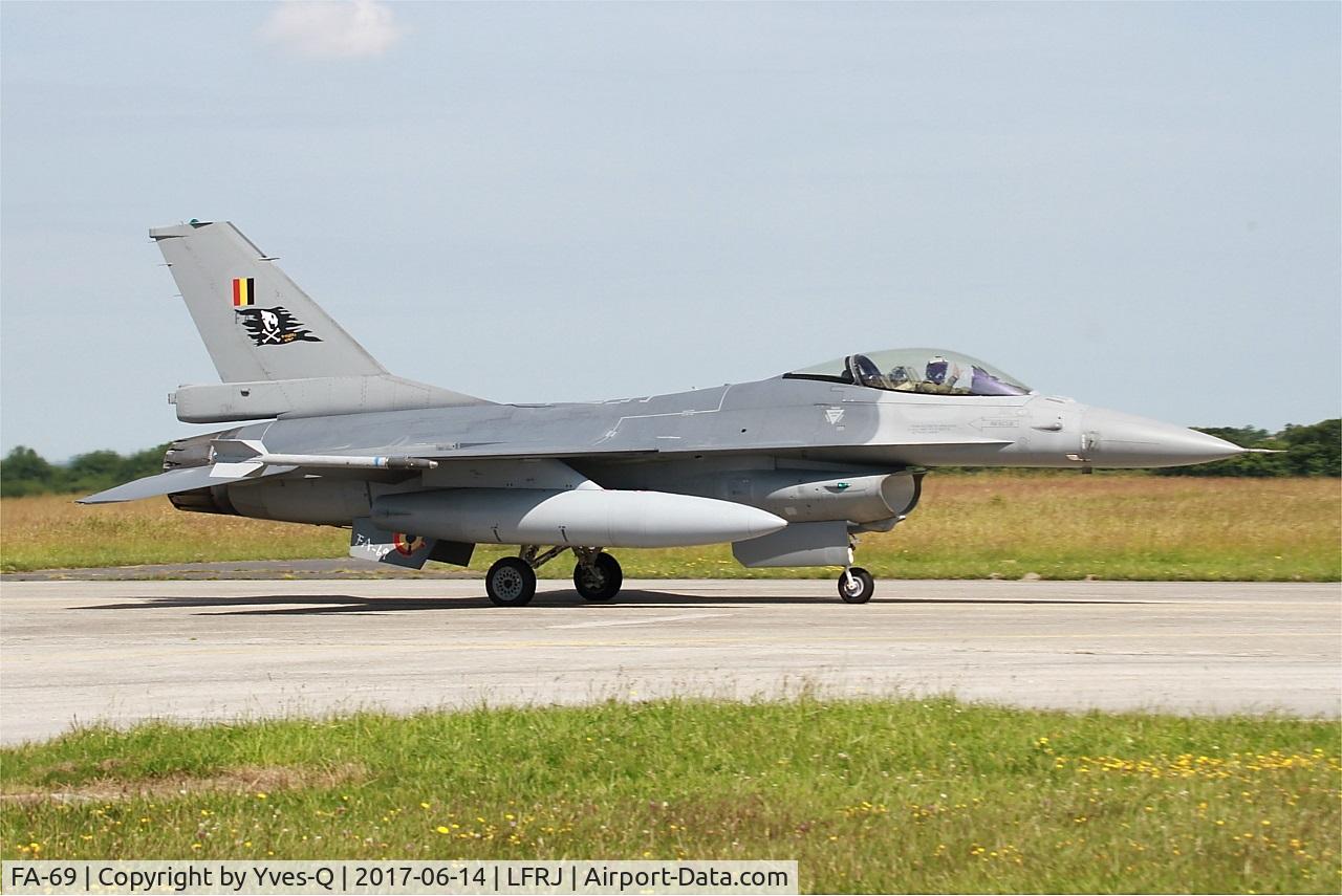 FA-69, 1983 SABCA F-16AM Fighting Falcon C/N 6H-69, SABCA F-16AM Fighting Falcon, Taxiing to flight line, Landivisiau Naval Air Base (LFRJ) Tiger Meet 2017