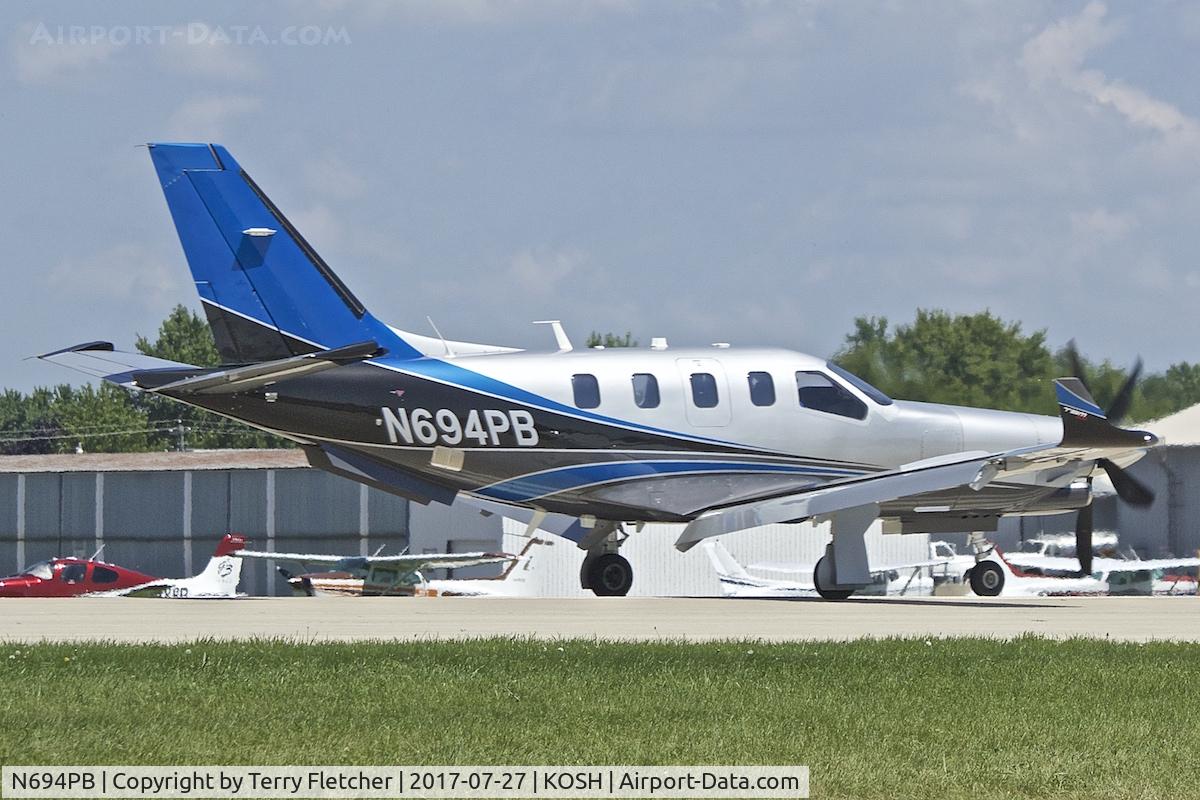 N694PB, 2014 Socata TBM-700 C/N 1043, At 2017 EAA AirVenture at Oshkosh