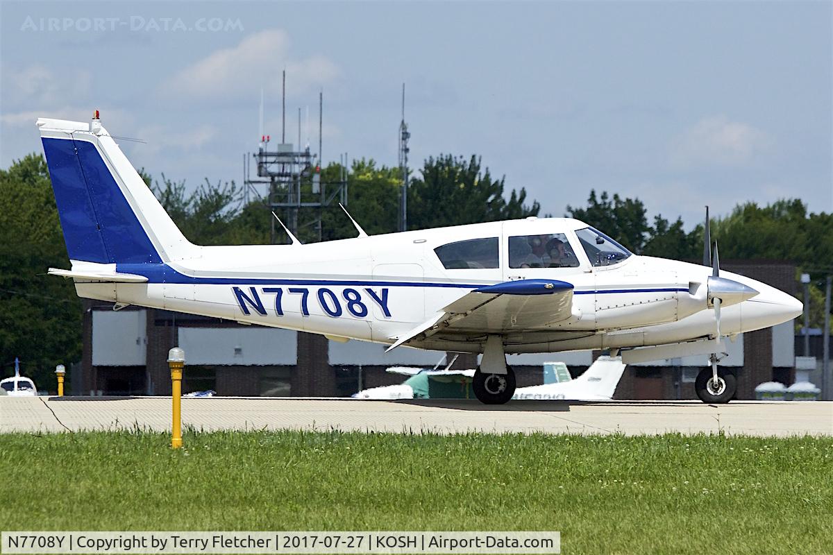 N7708Y, 1965 Piper PA-30 Twin Comanche Twin Comanche C/N 30-661, At 2017 EAA AirVenture at Oshkosh