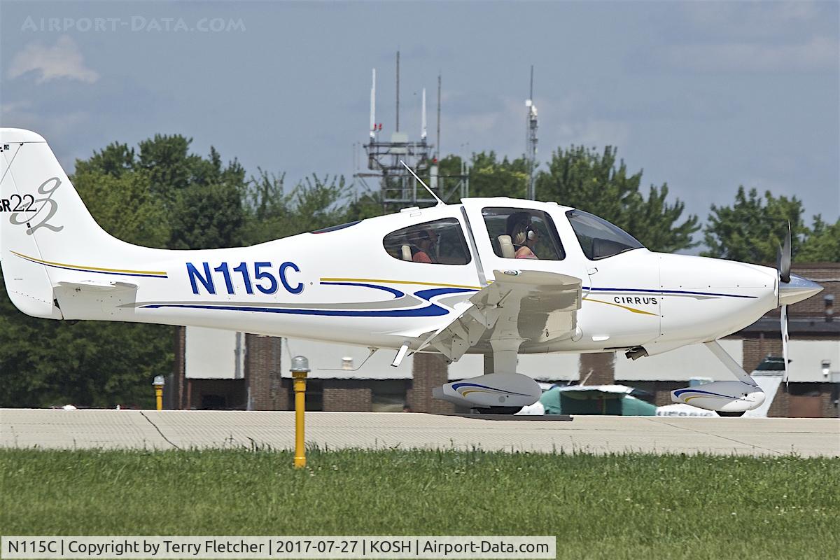 N115C, 2005 Cirrus SR22 G2 C/N 1279, At 2017 EAA AirVenture at Oshkosh