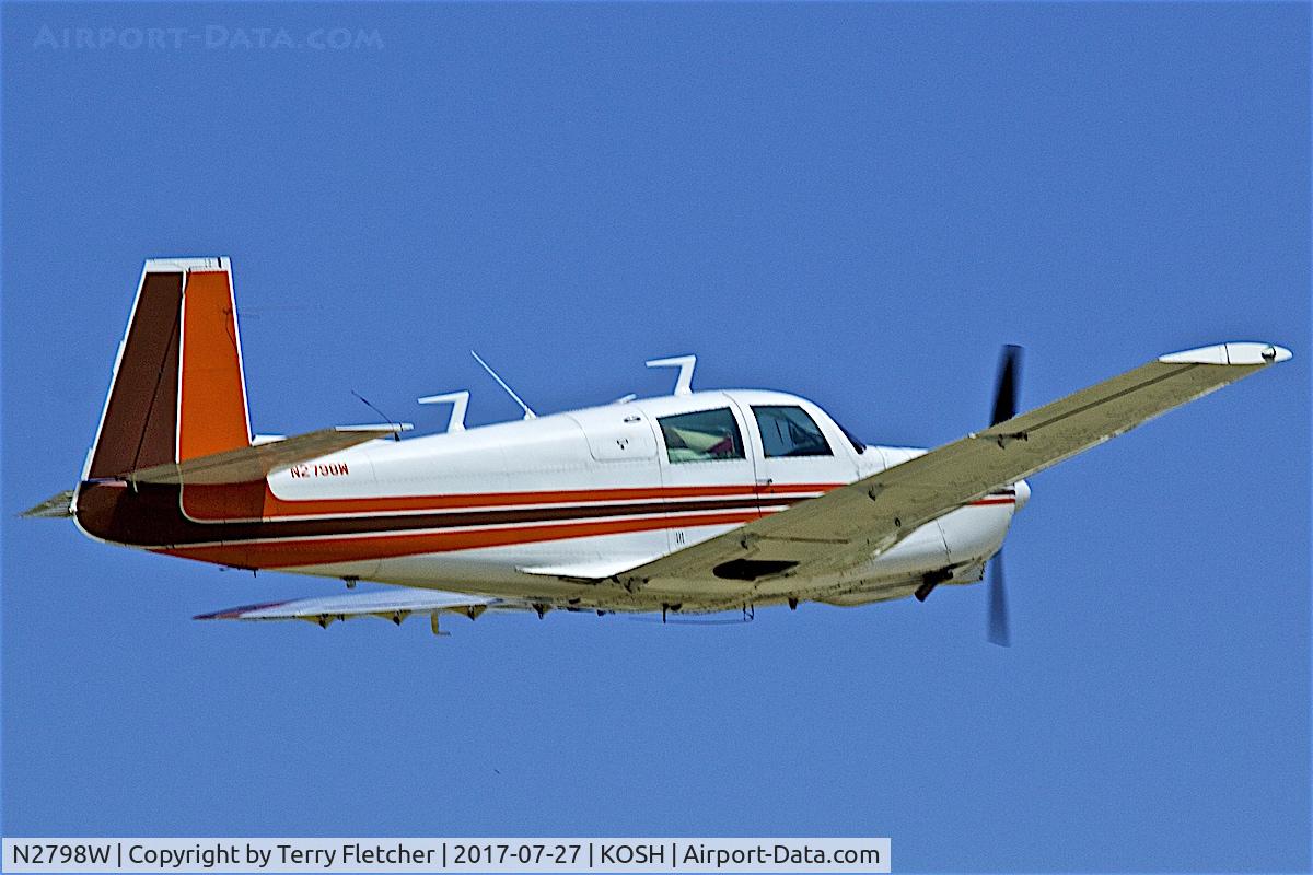 N2798W, 1966 Mooney M20C Ranger C/N 3367, At 2017 EAA AirVenture at Oshkosh