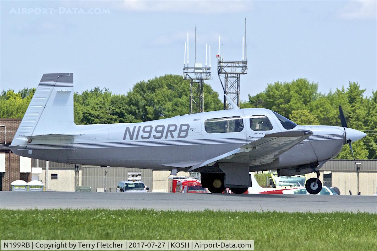 N199RB, 1991 Mooney M20J 201 C/N 24-3244, At 2017 EAA AirVenture at Oshkosh