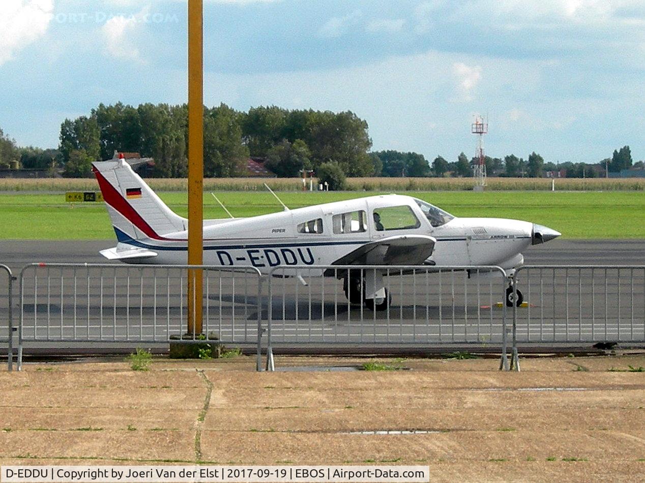 D-EDDU, 1978 Piper PA-28R-201T Turbo Cherokee Arrow III C/N 28R-7803065, Parked at Ostend