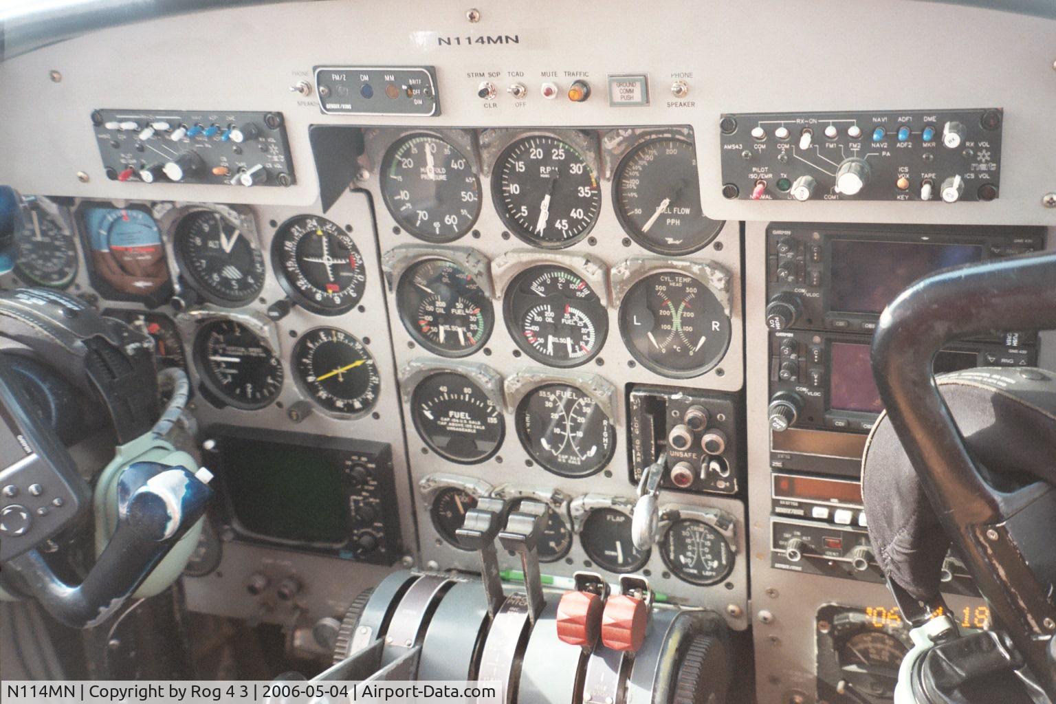 N114MN, 1965 Aero Commander 680FL Commander C/N 1553-107, Cockpit of N114MN