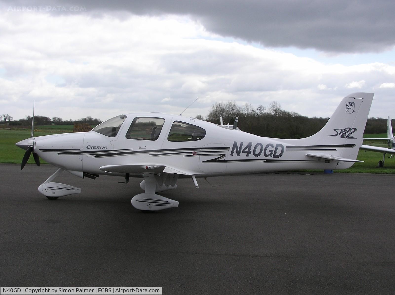 N40GD, 2003 Cirrus SR22 C/N 0473, Cirrus at Turweston