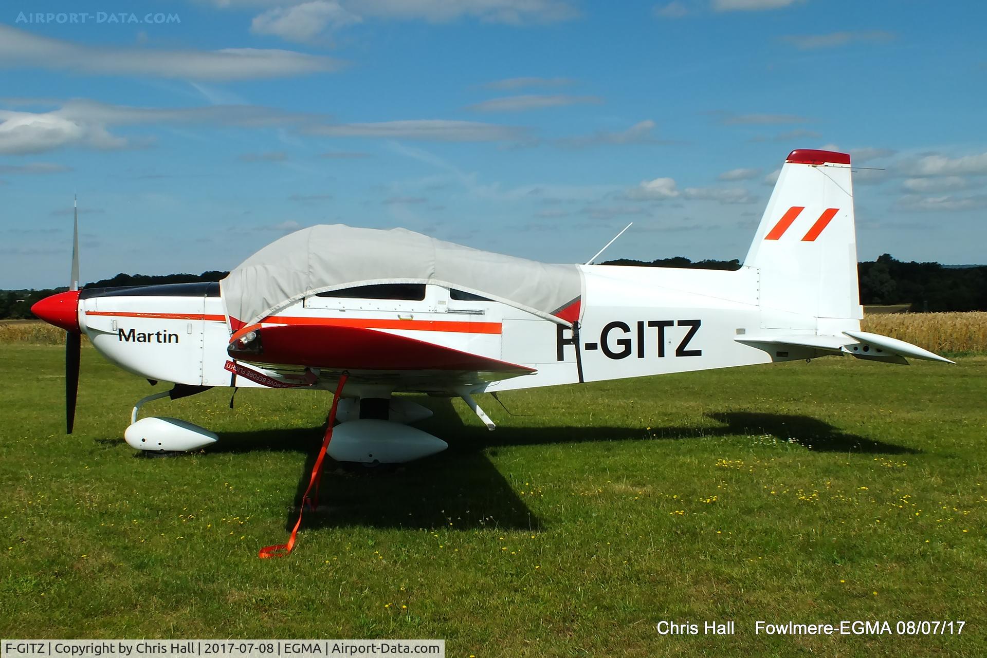 F-GITZ, Grumman American AG-5B Tiger C/N 10140, at Fowlmere