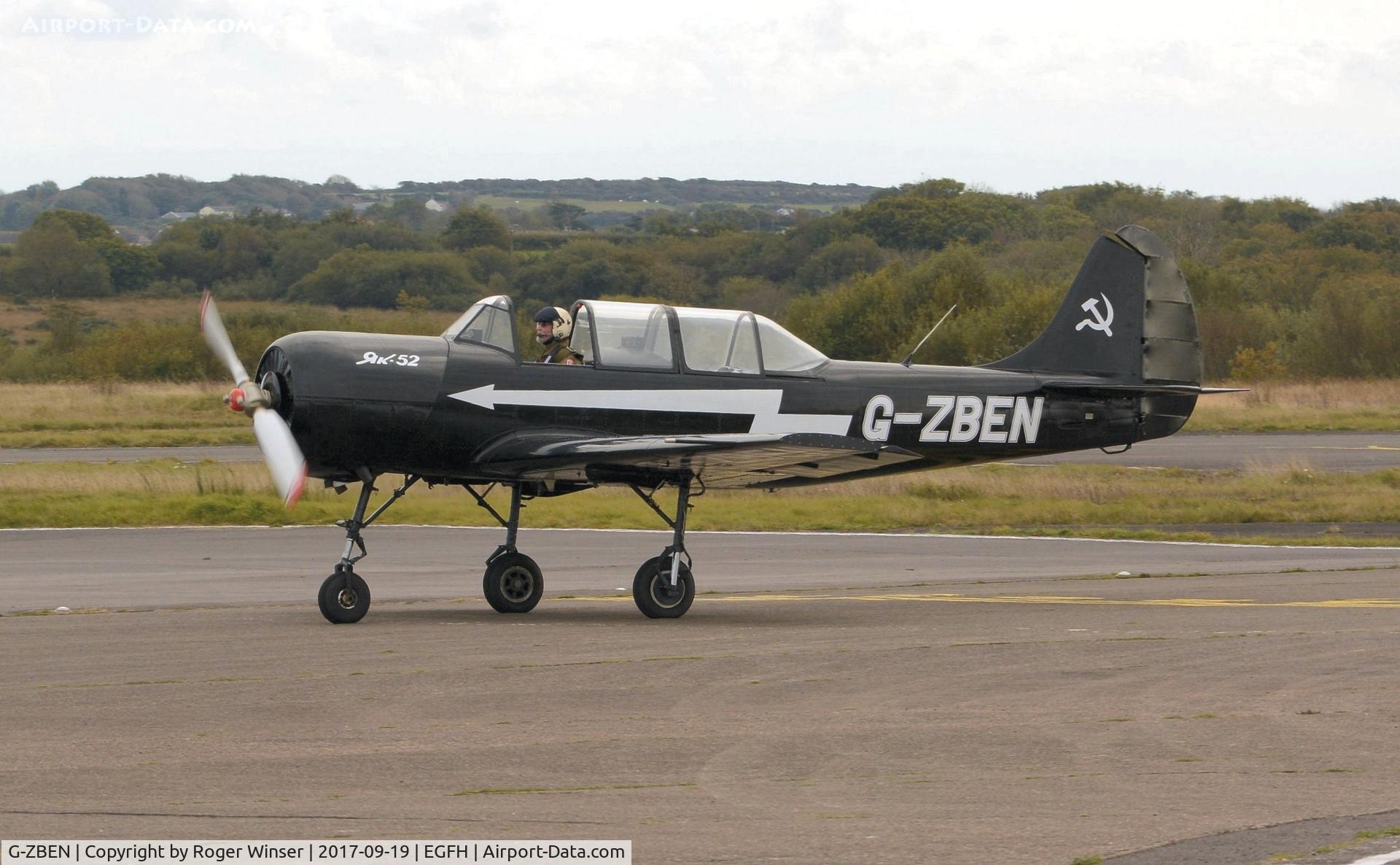 G-ZBEN, 1982 Bacau Yak-52 C/N 822708, Visiting Yak-52.