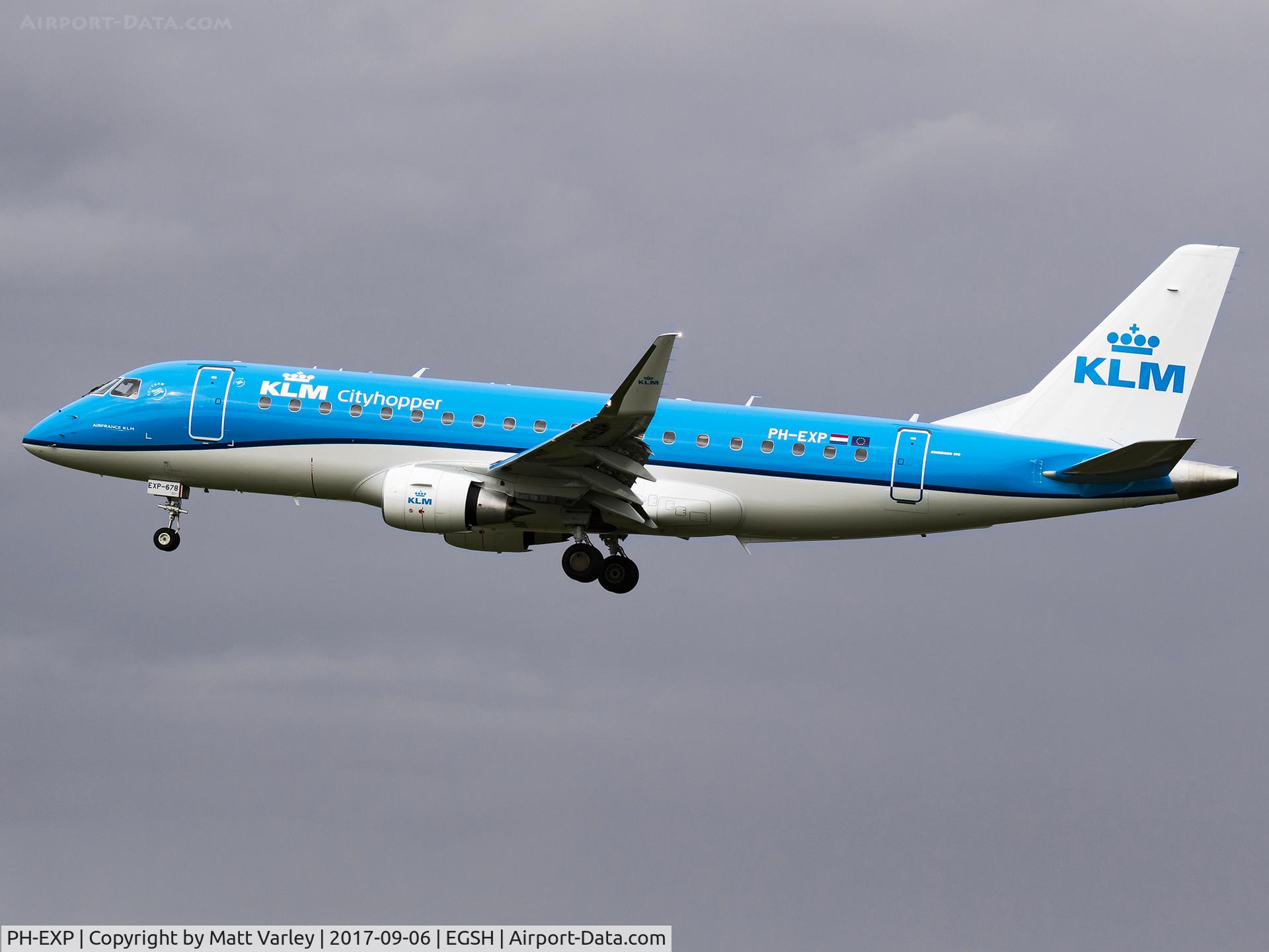 PH-EXP, 2017 Embraer 175LR (ERJ-170-200LR) C/N 17000678, Landing