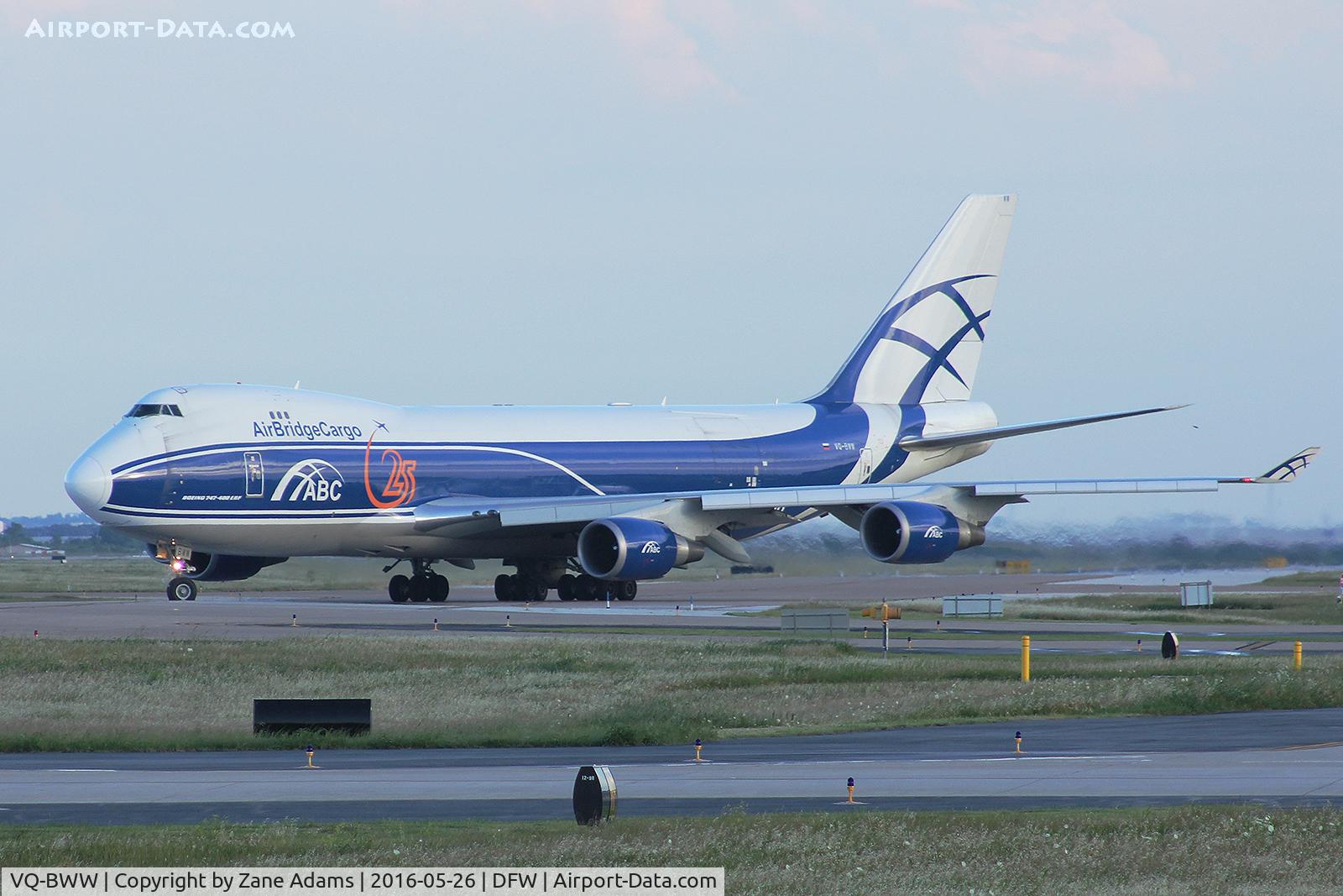 VQ-BWW, 2008 Boeing 747-428F/ER/SCD C/N 35233, Departing DFW Airport