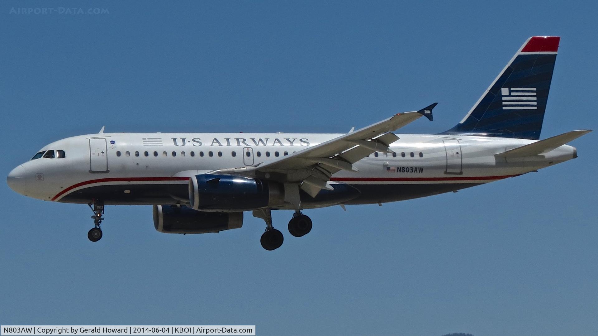 N803AW, 1998 Airbus A319-132 C/N 0931, Landing RWY 28R.
