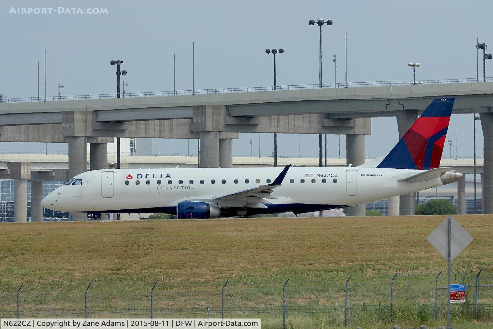 N622CZ, 2008 Embraer 175LR (ERJ-170-200LR) C/N 17000219, At DFW Airport