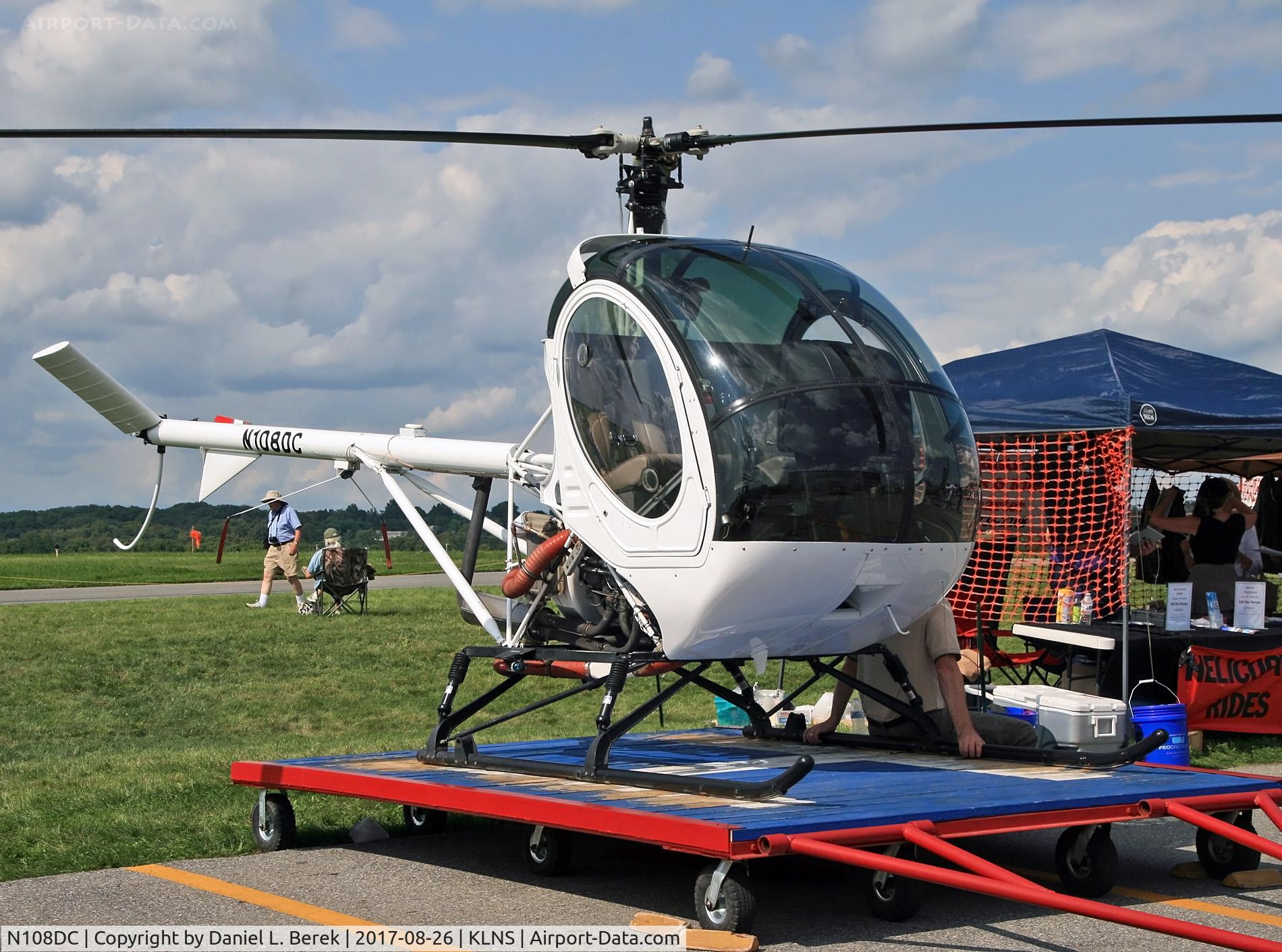 N108DC, 2007 Schweizer 269C-1 C/N 0299, Awaiting its next assignment at Lancaster, PA