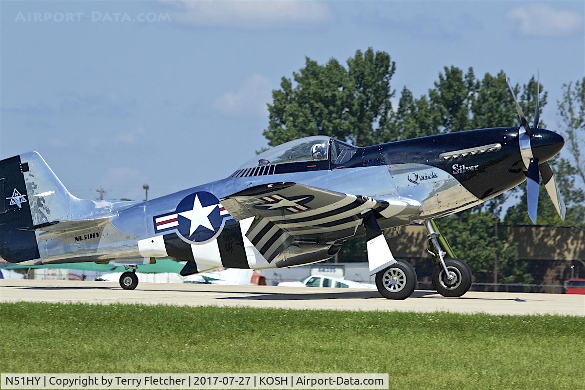 N51HY, 1944 North American P-51D Mustang C/N 124-48192, At 2017 EAA AirVenture at Oshkosh