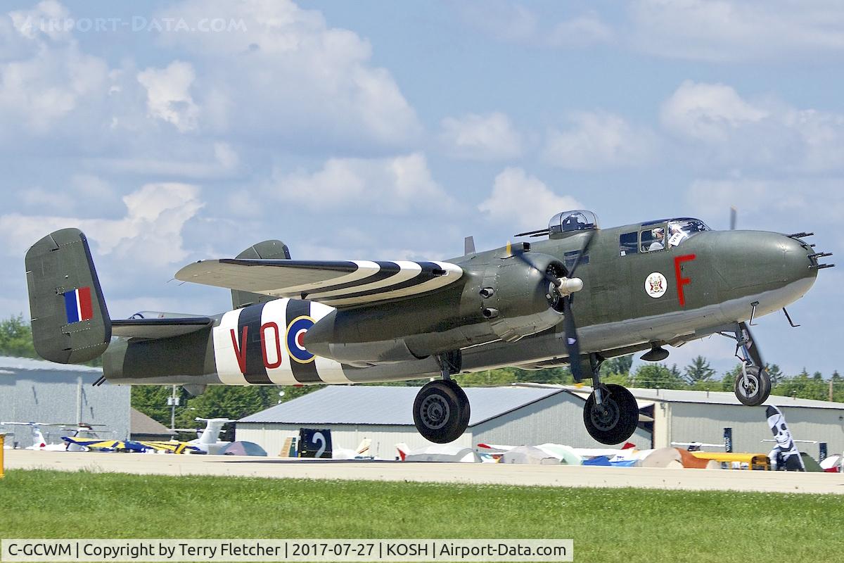 C-GCWM, 1945 North American B-25J Mitchell Mitchell C/N 108-47734, At 2017 EAA AirVenture at Oshkosh